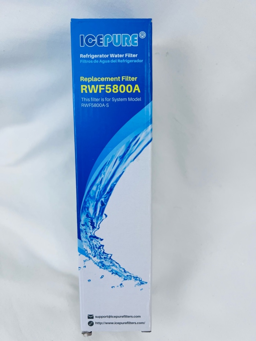 Ice Pure Refrigerator Water Replacement Filter RWF5800A for Whirlpool/KitchenAid